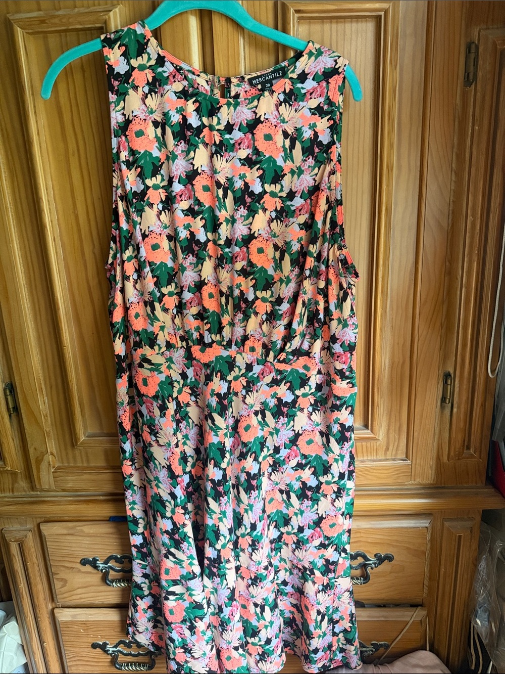 Multi color dress fully lined zipper back J  Crew brand